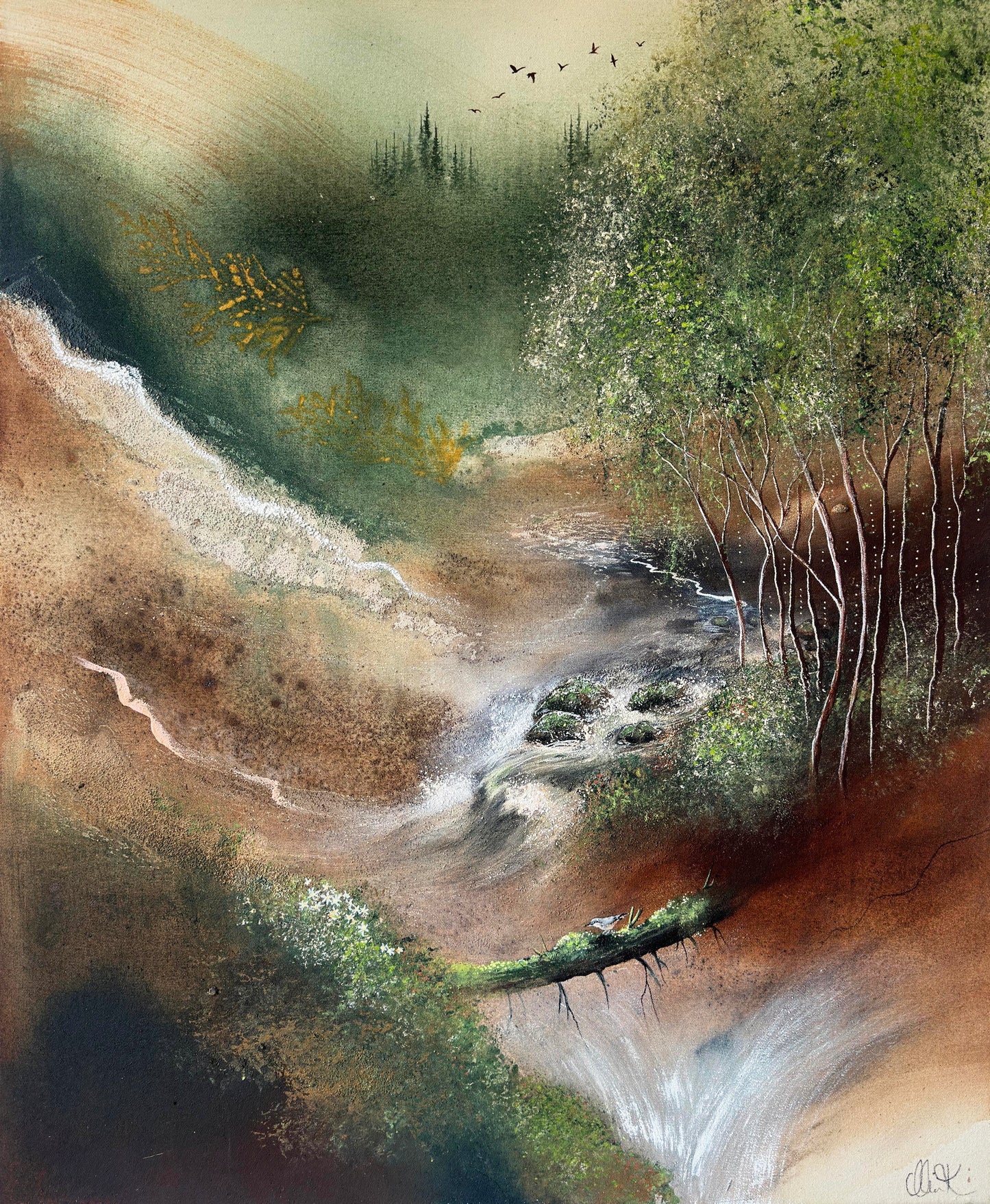 Original painting "Forest Garden"