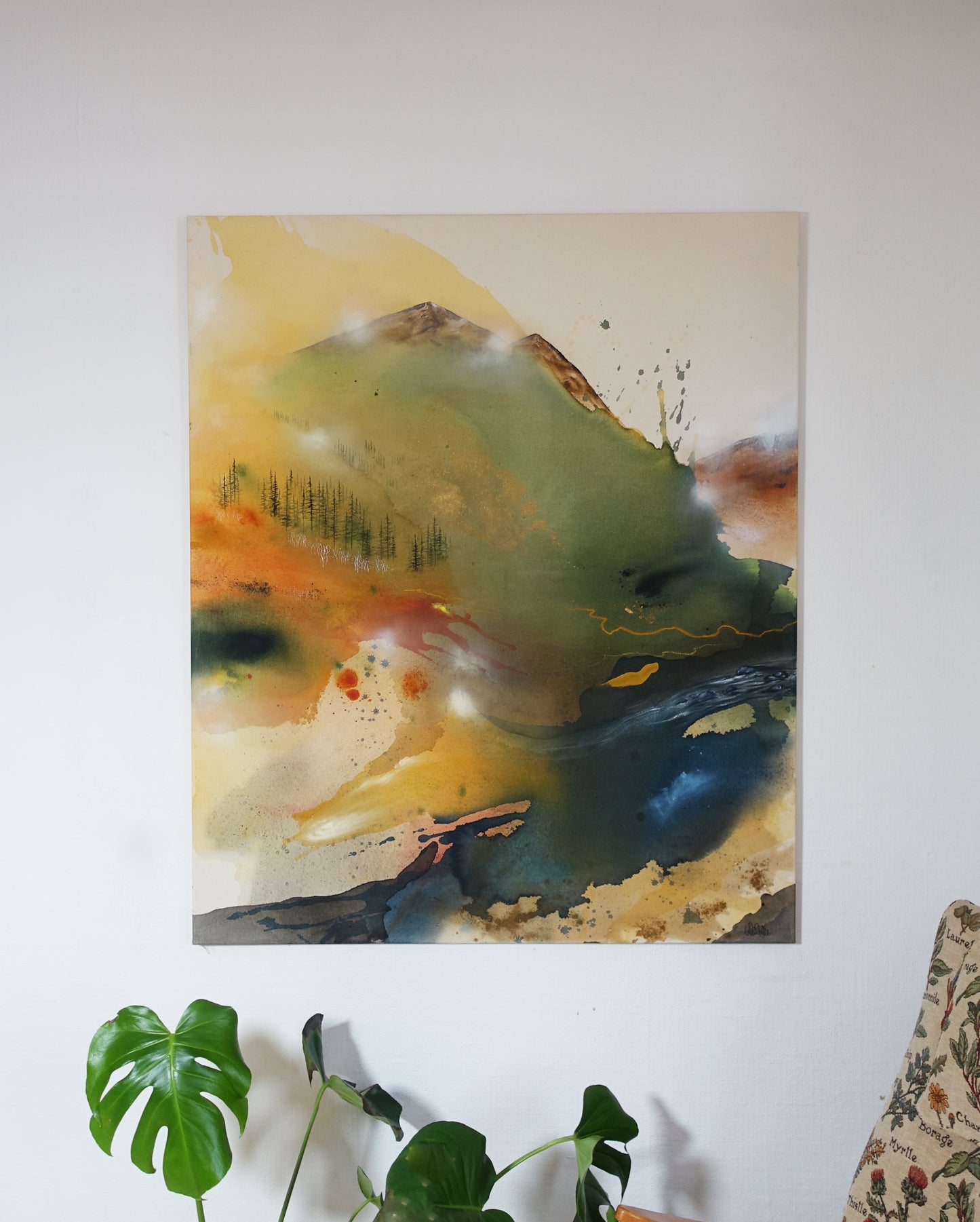 Original painting "At the edge of the mountain"