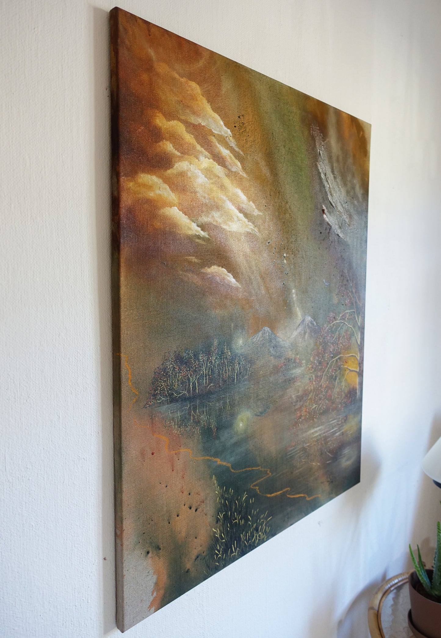 Original painting "The Golden Pond"