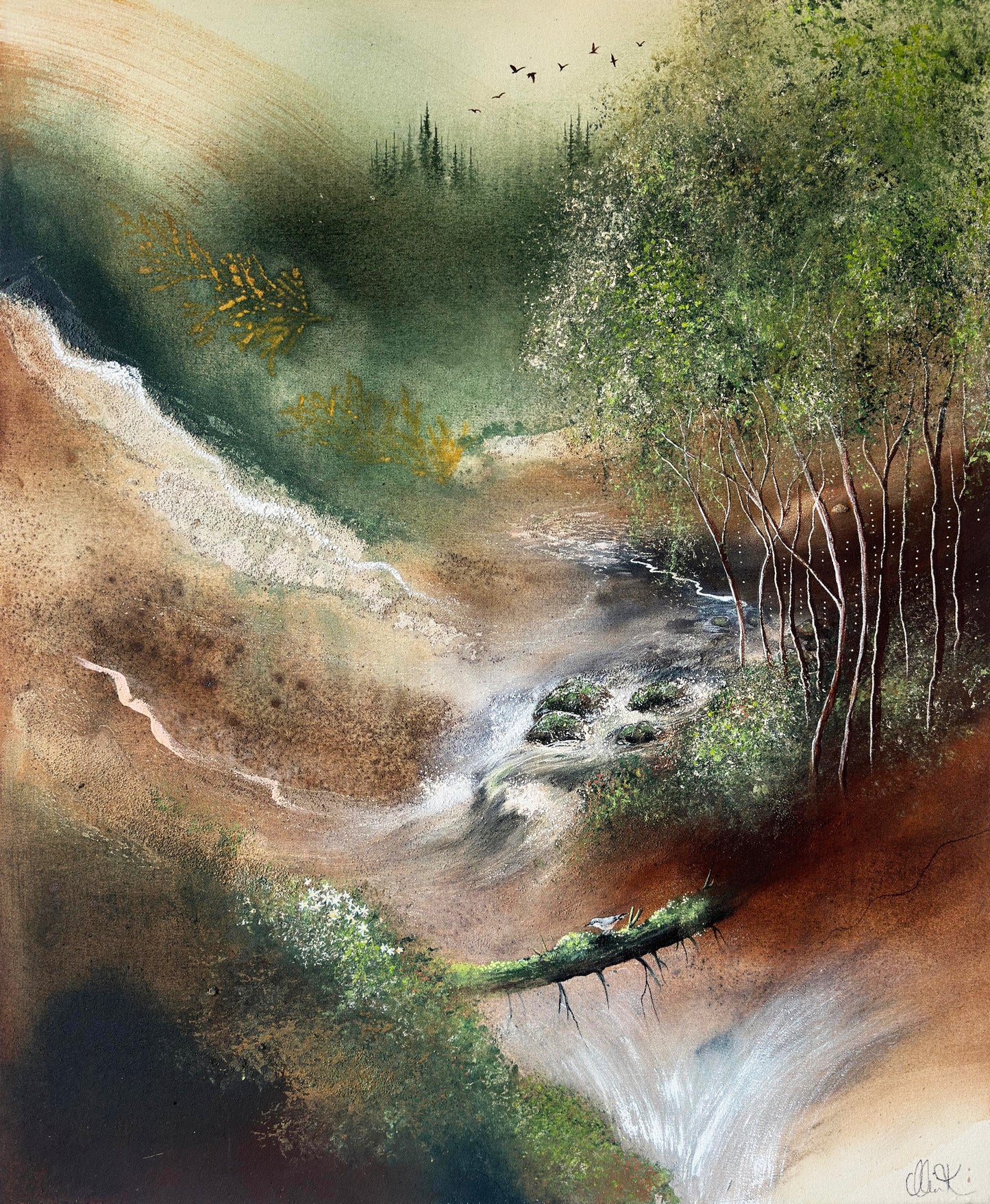 Original painting "Forest Garden"