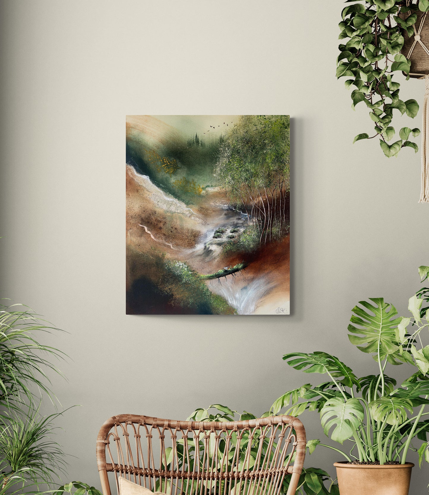 Original painting "Forest Garden"