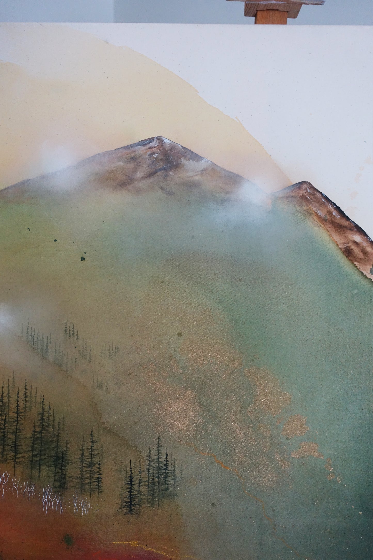 Original painting "At the edge of the mountain"