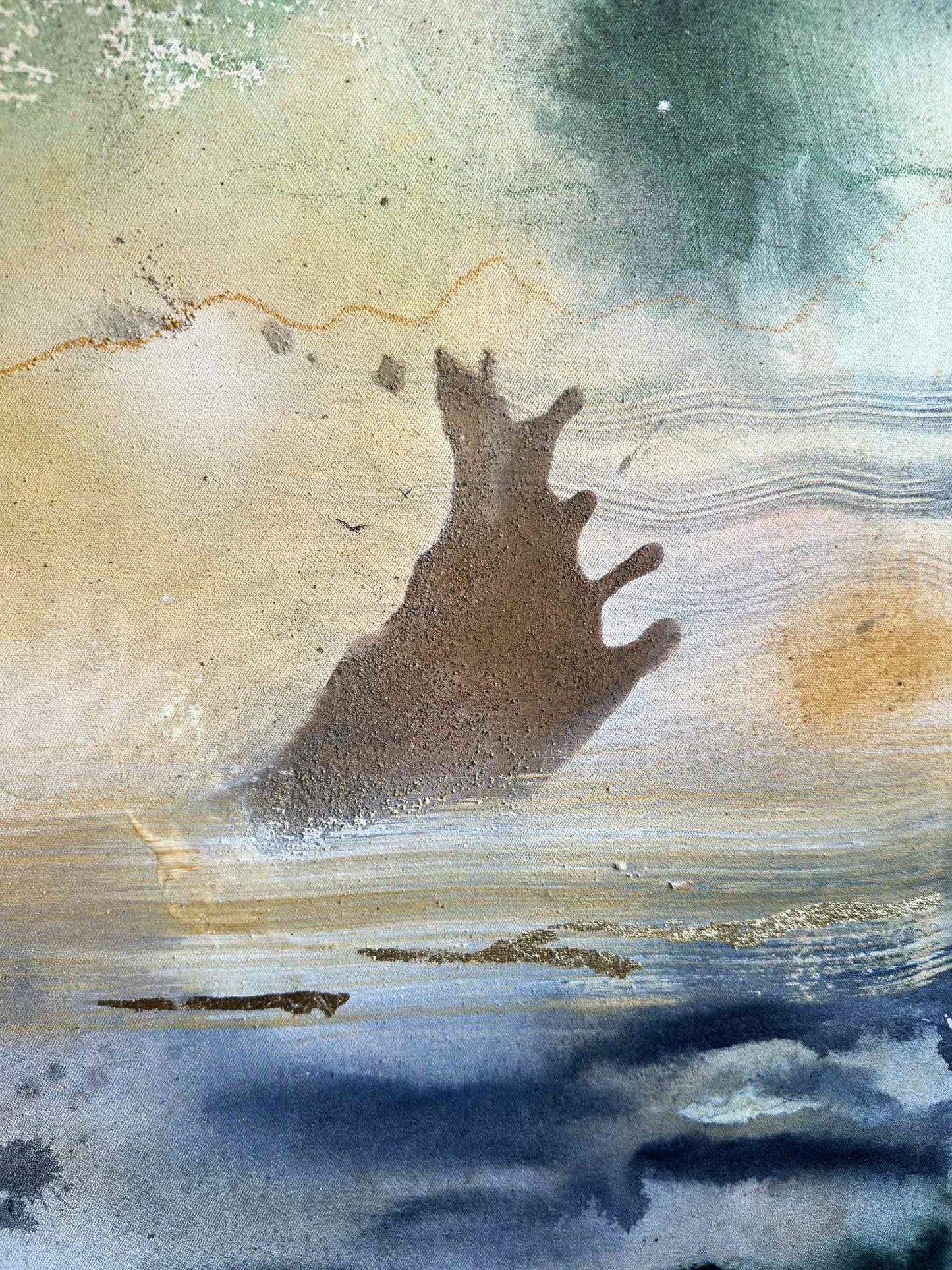 Originalmålning "Ockrahjärtat"