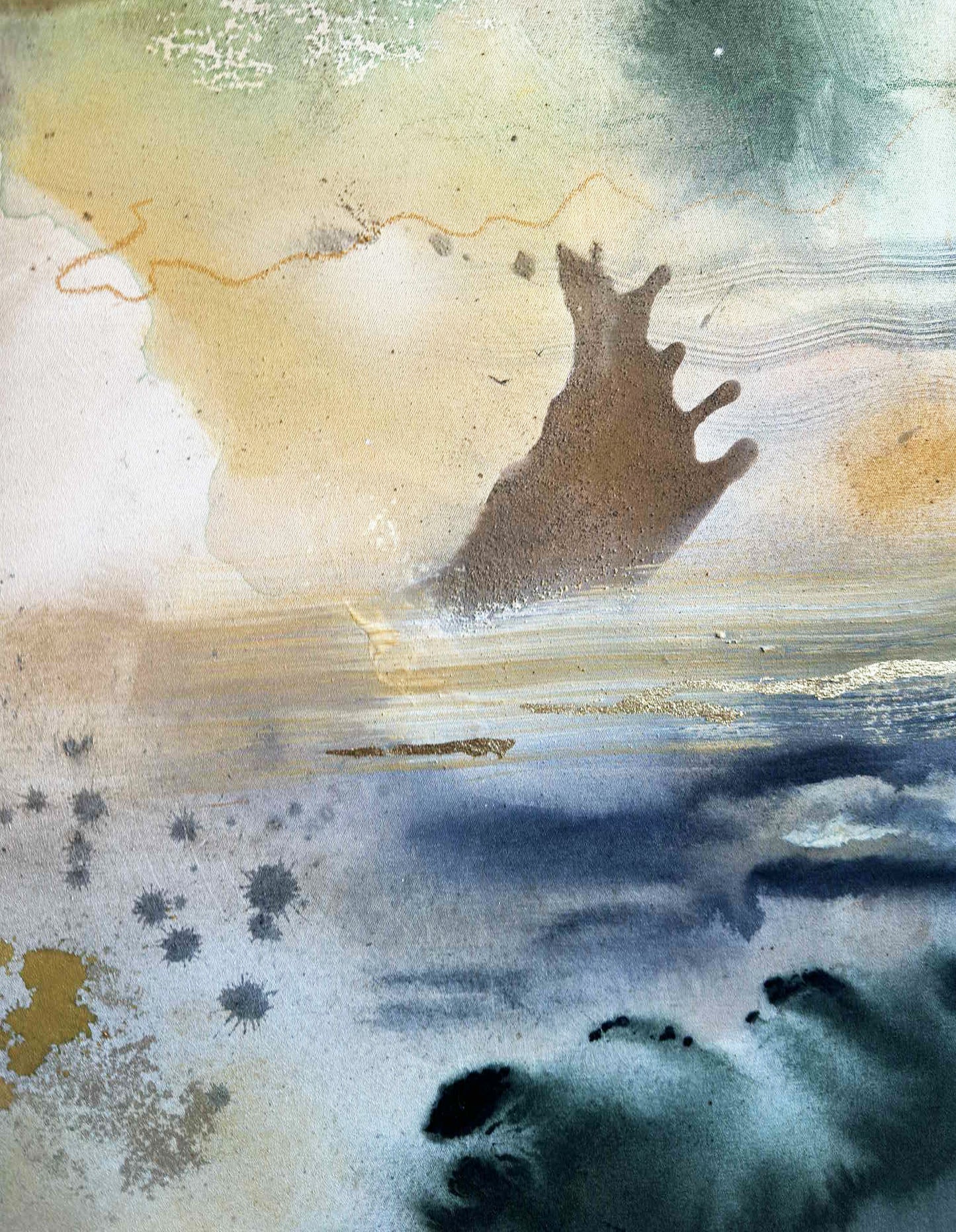 Originalmålning "Ockrahjärtat"