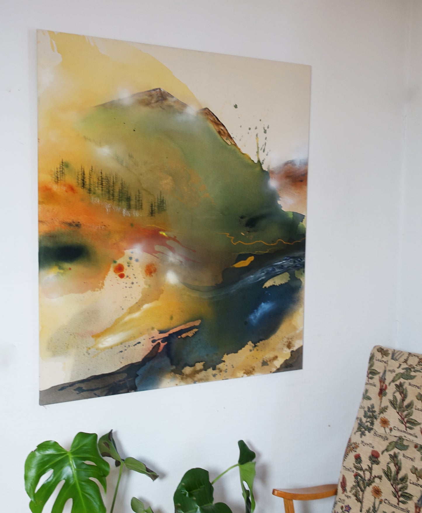 Original painting "At the edge of the mountain"