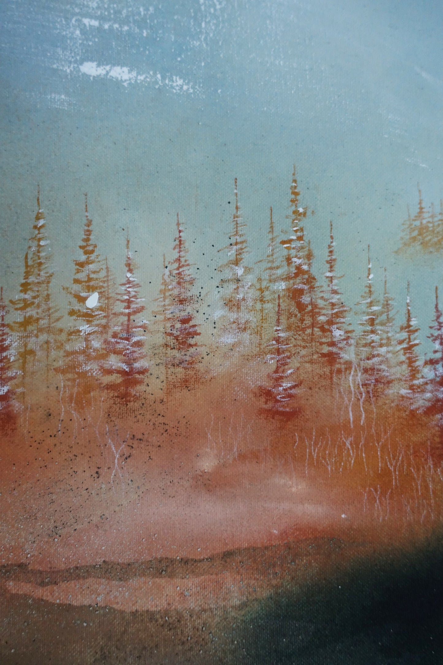 Original painting "Along the birch"