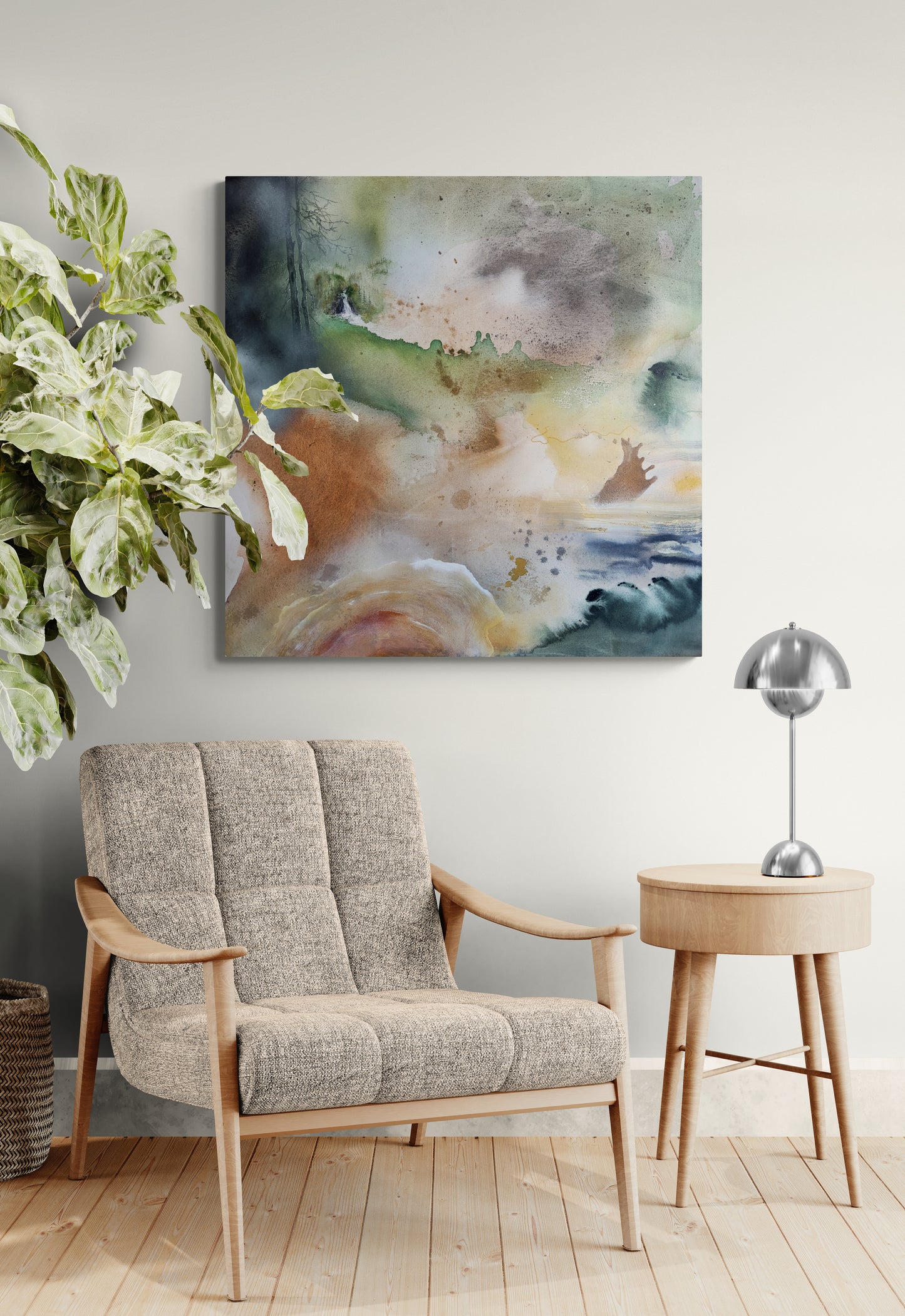 Originalmålning "Ockrahjärtat"