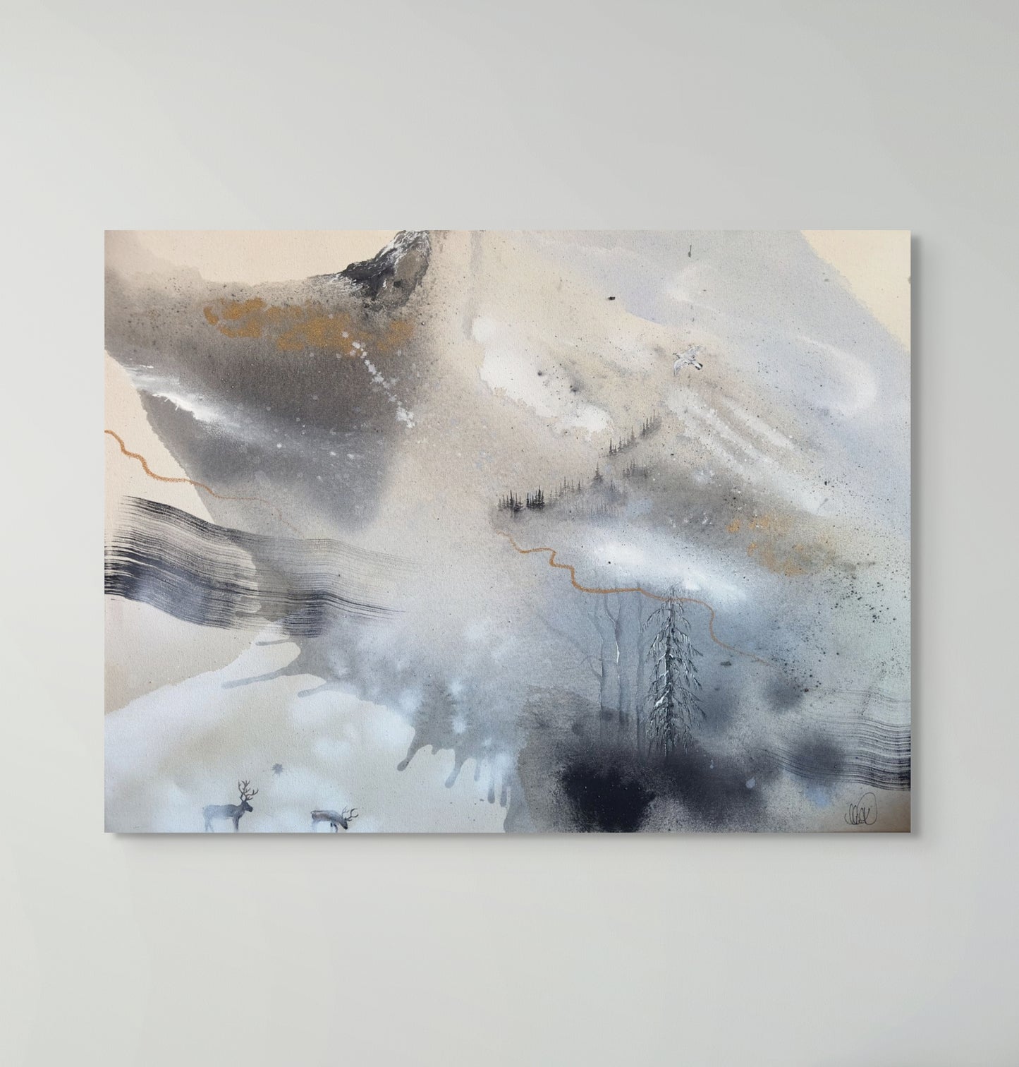 Originalmålning "Vinterspår"